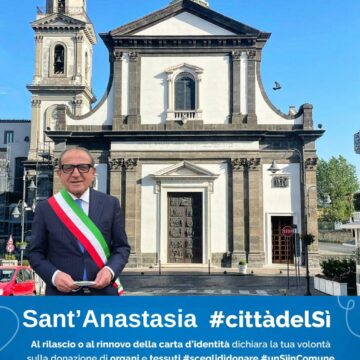 Sant’Anastasia.  Adesione del comune alla Giornata Nazionale della Donazione.