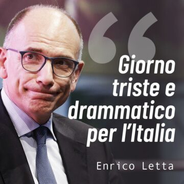 Draghi a casa. Giorgia Meloni replica ad Enrico Letta: “La democrazia non è un dramma, mai!”