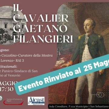 San Sebastiano al Vesuvio.  Oggi si terrà il convegno “Il Cavalier Gaetano Filangieri”