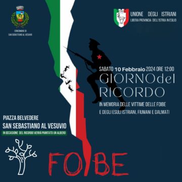 San Sebastiano al Vesuvio. Comune pianterà albero in memoria delle vittime delle Foibe. L’appuntamento è per sabato 10 febbraio alle 12