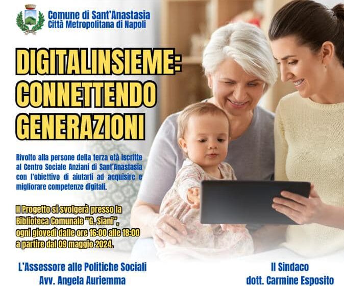 Centro Sociale Anziani, parte il progetto “Digital Insieme: connettendo Generazioni” rivolto alla Terza Età