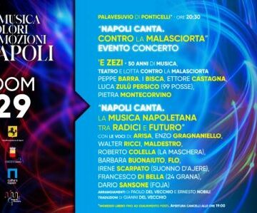 I quattro giorni di ‘Capodanno a Napoli’ partono da Ponticelli con “Napoli canta contro la malaciorta” al PalaVesuvio 