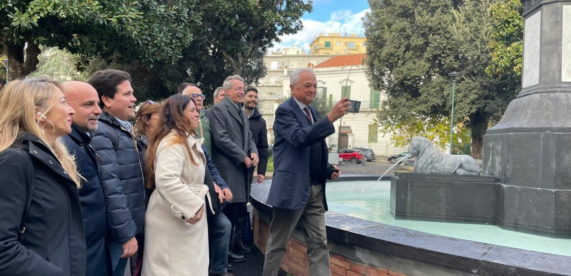 Napoli. Rimessa in funzione la Fontana degli incanti a Posillipo