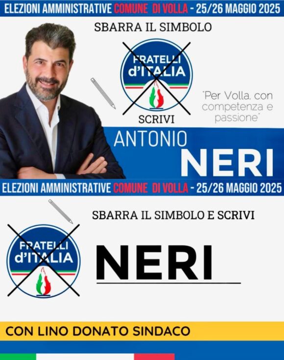 Volla. Martedì 1 luglio saranno proclamati eletti i 16 consiglieri comunali. Antonio Neri (FDI) presiederà il primo consiglio comunale