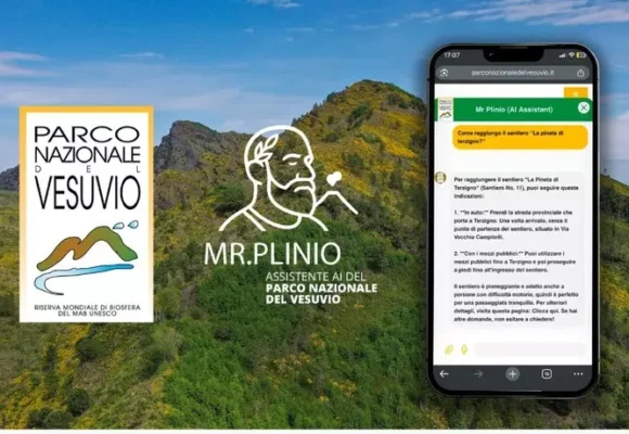 Arriva Mr Plinio, Ai assistant al Parco Nazionale del Vesuvio. Risponderà in tempo reale h24 su sentieri, orari e sicurezza