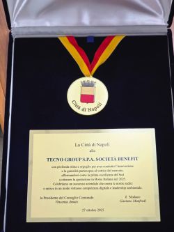 benefit 2 Il Comune di Napoli ha conferito a Tecno Group S.p.A. Società Benefit un riconoscimento per la recente quotazione in Borsa