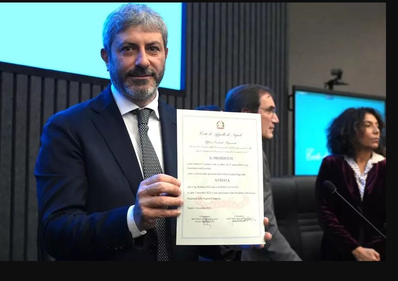 FICO UFFICIALE PRESIDENTE Roberto Fico ufficialmente Presidente della Giuta Regionale della Campania: “Dai cittadini una grande responsabilità”