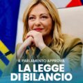 Approvata la manovra di bilancio. Giorgia Meloni: “È  seria e responsabile”
