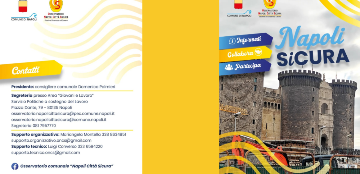 Osservatorio “Napoli Città Sicura”: domani 13 febbraio gazebo informativi su salute e prevenzione degli infortuni in quattro piazze della città