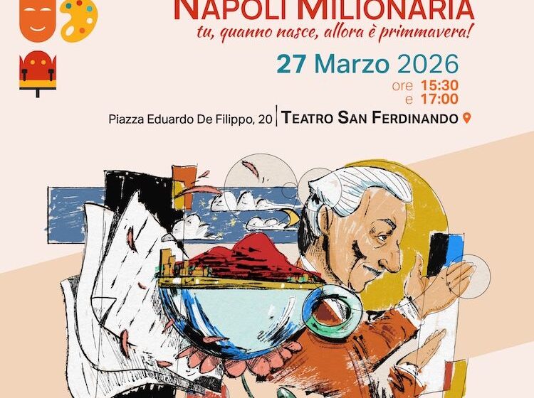 Figli di Napoli Milionaria_Teatro che classe_1080x1350_DATE Al Teatro San Ferdinando il 27 marzo ‘Figliǝ di Napoli Milionaria’: progetto teatrale di 64 studentesse e studenti di Napoli in una riscrittura per quadri di Eduardo De Filippo