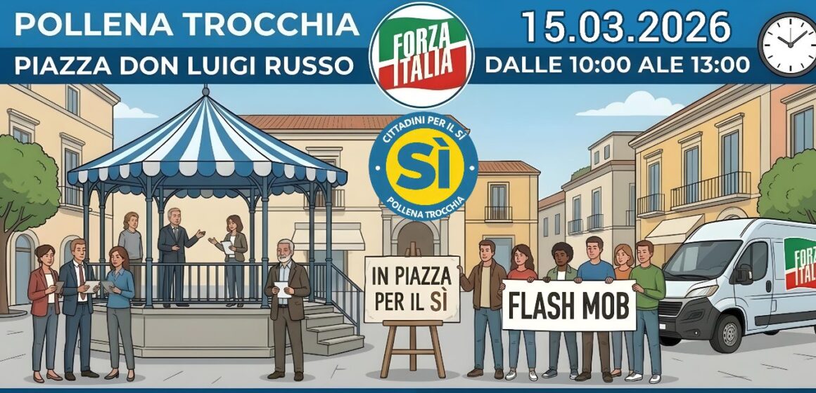 Pollena Trocchia. Referendum Giustizia, domenica 15 marzo Forza Italia in piazza per il SI  con un gazebo informativo